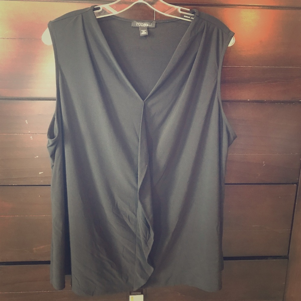 ROZ&ALI black dress blouse tank